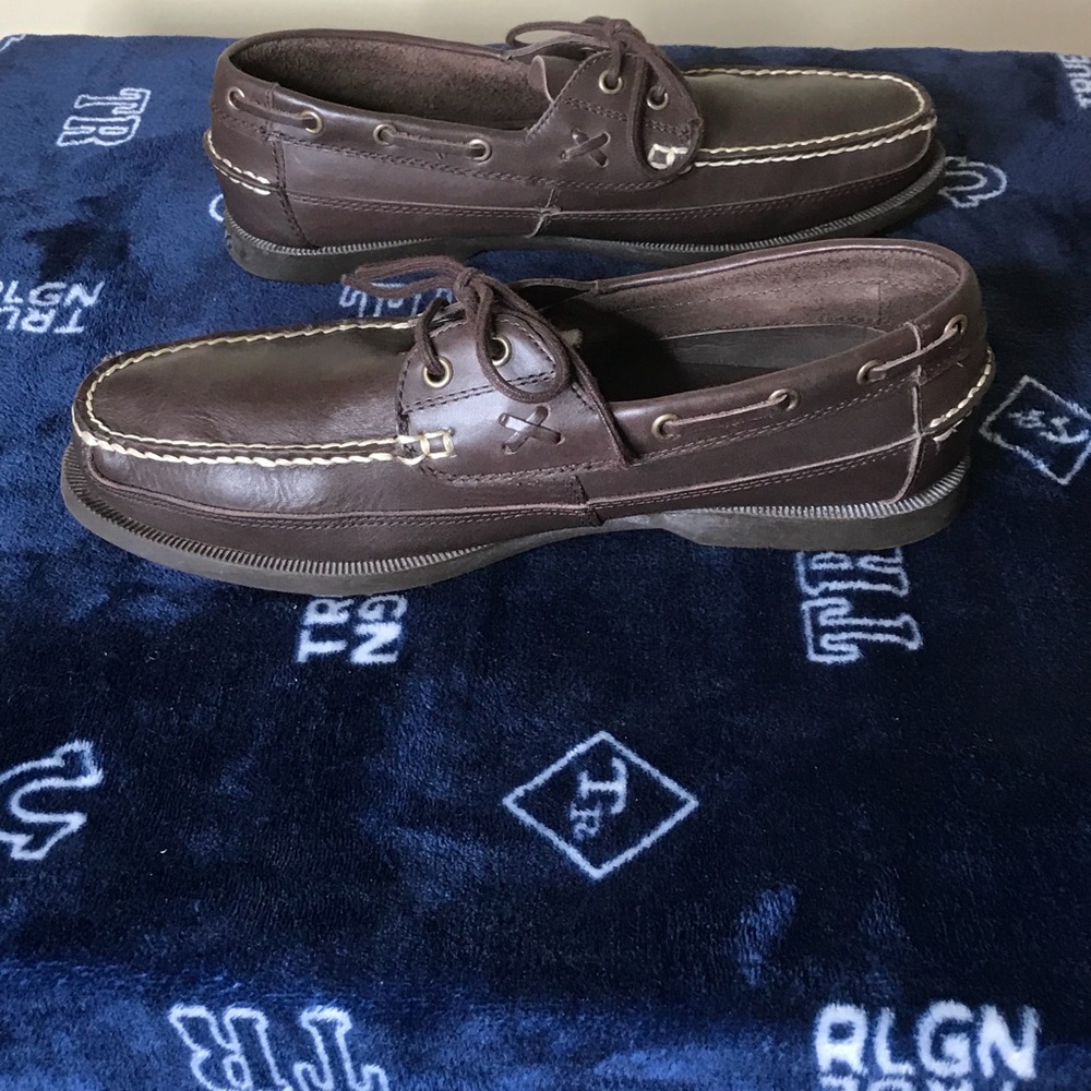 Polo Men’s Brown Leather Deck Boat SZ 11.5